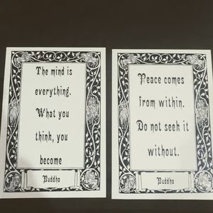 Set of 2 Buddha Quote Prints, 8 1/4"×11 1/2", Unframed